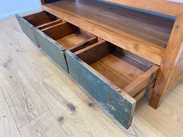 Boatwood by WMK I Besonders schönes TV Lowboard mit Schubladen & Fach I handgefertigt aus altem Bootsholz I Teakholz massiv I Sideboard Kommode Bank Rack Stand Fernsehkommode Berlin Stuttgart Bochum