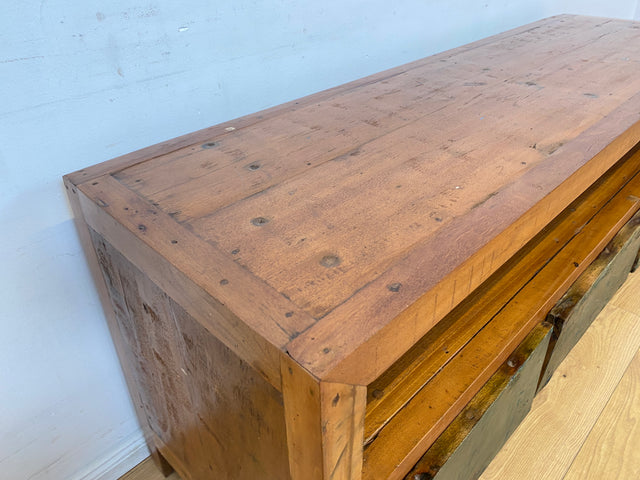 Boatwood by WMK I Besonders schönes TV Lowboard mit Schubladen & Fach I handgefertigt aus altem Bootsholz I Teakholz massiv I Sideboard Kommode Bank Rack Stand Fernsehkommode Berlin Stuttgart Bochum