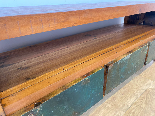 Boatwood by WMK I Besonders schönes TV Lowboard mit Schubladen & Fach I handgefertigt aus altem Bootsholz I Teakholz massiv I Sideboard Kommode Bank Rack Stand Fernsehkommode Berlin Stuttgart Bochum