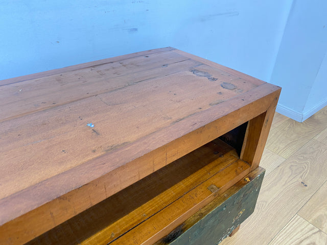 Boatwood by WMK I Besonders schönes TV Lowboard mit Schubladen & Fach I handgefertigt aus altem Bootsholz I Teakholz massiv I Sideboard Kommode Bank Rack Stand Fernsehkommode Berlin Stuttgart Bochum