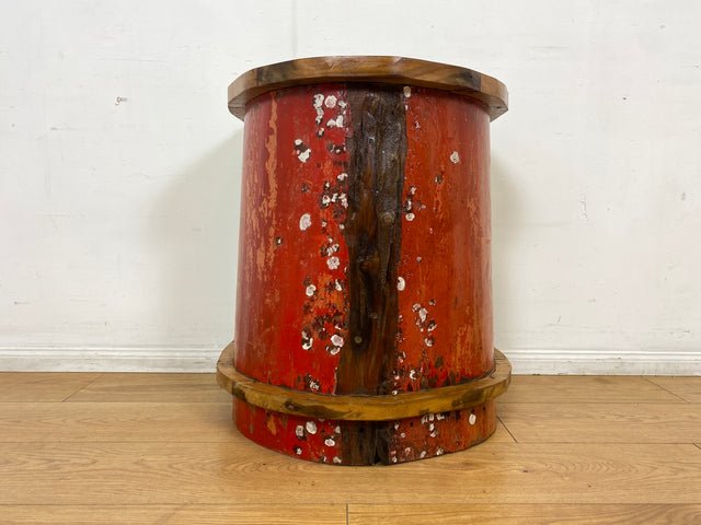 Boatwood by WMK I Einzigartiges Weinregal für 15 Flaschen handgefertigt aus echtem Fischerboot in Originalfarben
