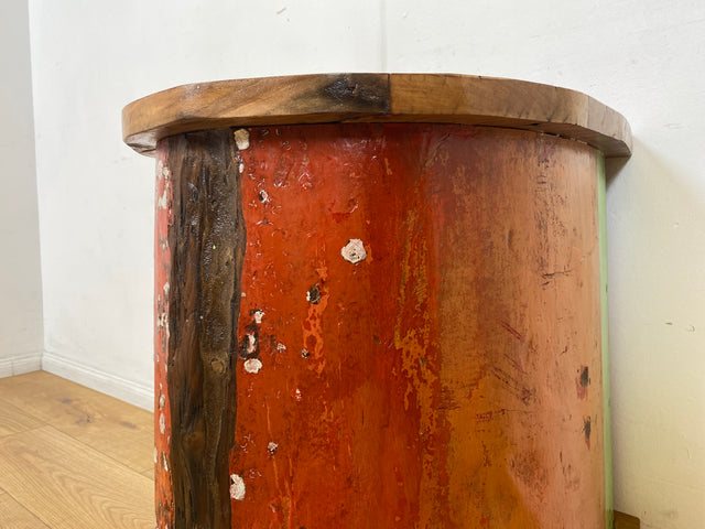 Boatwood by WMK I Einzigartiges Weinregal für 15 Flaschen handgefertigt aus echtem Fischerboot in Originalfarben
