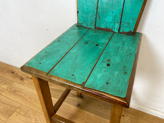 Einzigartiger Barhocker handgefertigt aus altem Bootsholz in blauer & türkiser Originalfarbe I Barhöcker Barstühle Stühle Kücheninsel Bartisch Gastro Möbel
