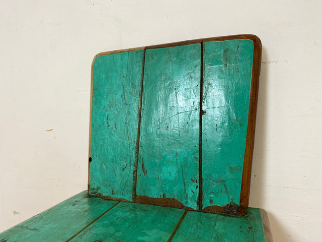 Einzigartiger Barhocker handgefertigt aus altem Bootsholz in blauer & türkiser Originalfarbe I Barhöcker Barstühle Stühle Kücheninsel Bartisch Gastro Möbel