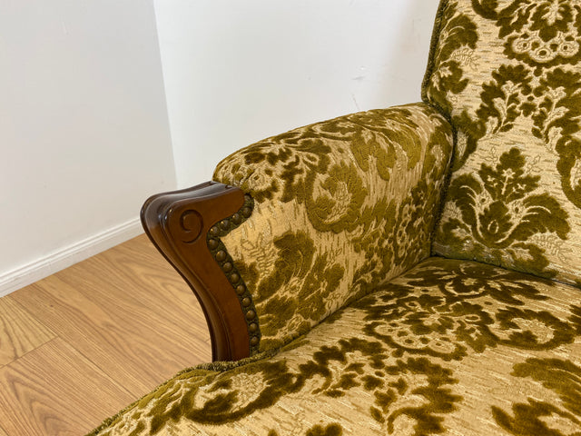 WMK # Wunderschönes Chippendale Sofa mit hochwertigem Brokat Bezug & Gold Braun & handverziertem Holzrahmen # Couch 3-Sitzer 3er Liege Sitzgarnitur Stilmöbel Barock Rokoko Vintage Berlin München Kiel
