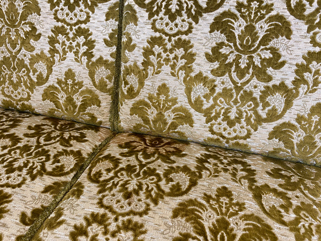WMK # Wunderschönes Chippendale Sofa mit hochwertigem Brokat Bezug & Gold Braun & handverziertem Holzrahmen # Couch 3-Sitzer 3er Liege Sitzgarnitur Stilmöbel Barock Rokoko Vintage Berlin München Kiel