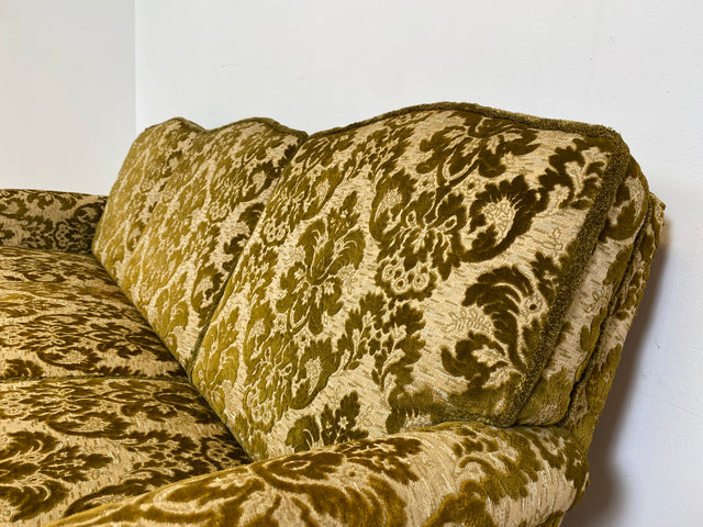 WMK # Wunderschönes Chippendale Sofa mit hochwertigem Brokat Bezug & Gold Braun & handverziertem Holzrahmen # Couch 3-Sitzer 3er Liege Sitzgarnitur Stilmöbel Barock Rokoko Vintage Berlin München Kiel