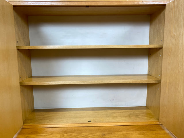 WMK I DDR Designer Highboard 605 von Bruno Knoblauch für VEB Hellerau aus 1968 in Esche I Bücherschrank Bücherregal Regal Regalwand Stringregal Kommode Mid-Century Vintage I Berlin Stuttgart Münster