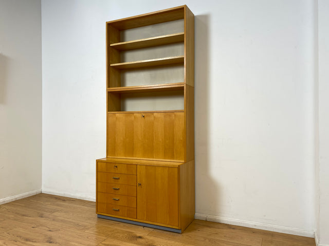 WMK I DDR Designer Schreibschrank 605 von Bruno Knoblauch für VEB Hellerau aus 1968 in Esche I Sekretär Bücherregal Regal Highboard Regalwand Bücherschrank Mid-Century Vintage I Berlin Bremen Essen