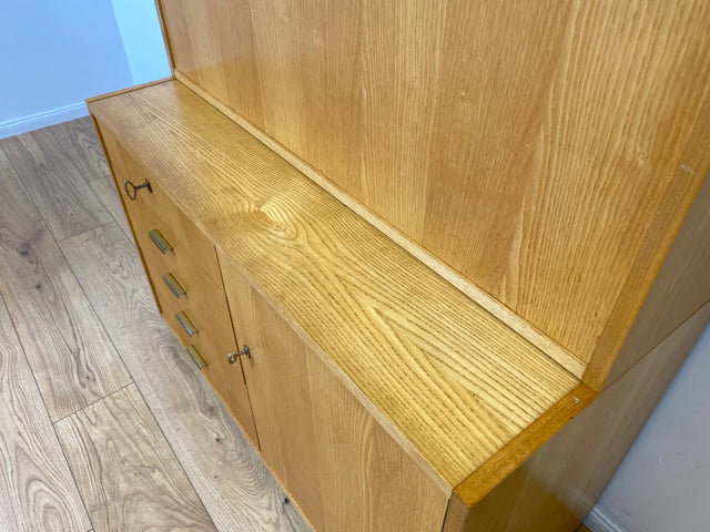 WMK I DDR Designer Schreibschrank 605 von Bruno Knoblauch für VEB Hellerau aus 1968 in Esche I Sekretär Bücherregal Regal Highboard Regalwand Bücherschrank Mid-Century Vintage I Berlin Bremen Essen