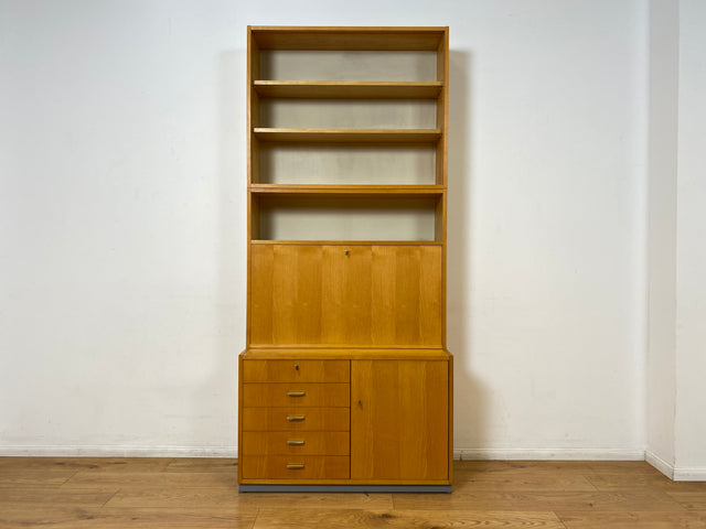 WMK I DDR Designer Schreibschrank 605 von Bruno Knoblauch für VEB Hellerau aus 1968 in Esche I Sekretär Bücherregal Regal Highboard Regalwand Bücherschrank Mid-Century Vintage I Berlin Bremen Essen