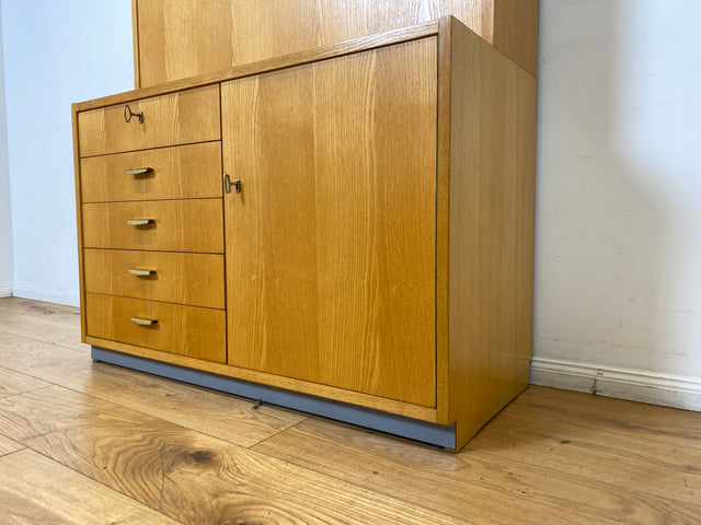 WMK I DDR Designer Schreibschrank 605 von Bruno Knoblauch für VEB Hellerau aus 1968 in Esche I Sekretär Bücherregal Regal Highboard Regalwand Bücherschrank Mid-Century Vintage I Berlin Bremen Essen