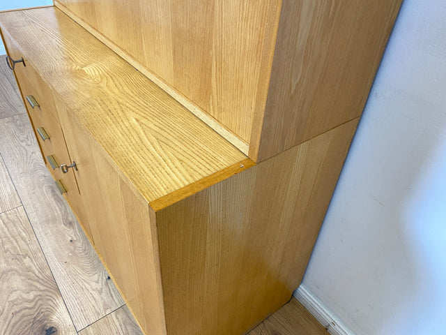 WMK I DDR Designer Schreibschrank 605 von Bruno Knoblauch für VEB Hellerau aus 1968 in Esche I Sekretär Bücherregal Regal Highboard Regalwand Bücherschrank Mid-Century Vintage I Berlin Bremen Essen