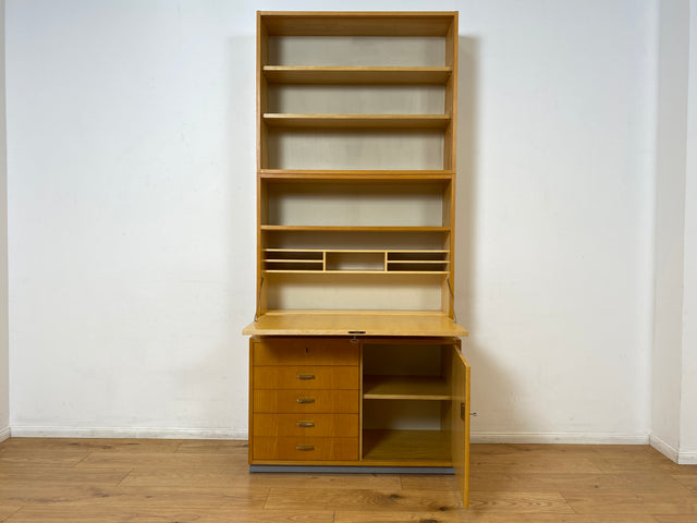 WMK I DDR Designer Schreibschrank 605 von Bruno Knoblauch für VEB Hellerau aus 1968 in Esche I Sekretär Bücherregal Regal Highboard Regalwand Bücherschrank Mid-Century Vintage I Berlin Bremen Essen
