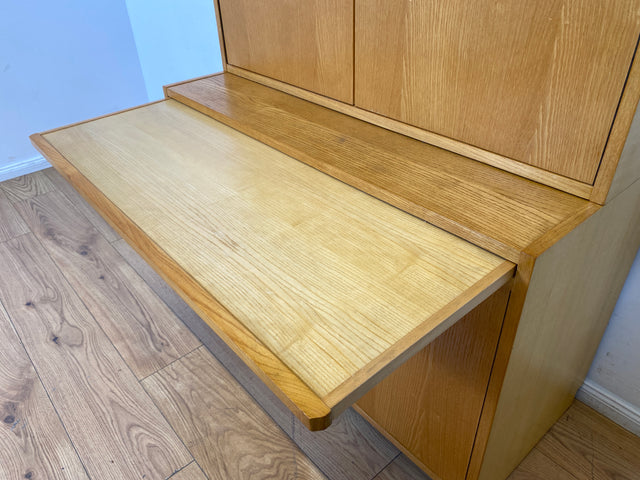 WMK I DDR Designer Highboard 605 von Bruno Knoblauch für VEB Hellerau aus 1968 in Esche I Bücherschrank Bücherregal Regal Regalwand Stringregal Kommode Mid-Century Vintage I Berlin Stuttgart Münster