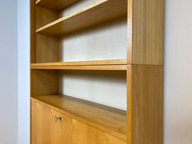 WMK I DDR Designer Schreibschrank 605 von Bruno Knoblauch für VEB Hellerau aus 1968 in Esche I Sekretär Bücherregal Regal Highboard Regalwand Bücherschrank Mid-Century Vintage I Berlin Bremen Essen