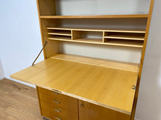 WMK I DDR Designer Schreibschrank 605 von Bruno Knoblauch für VEB Hellerau aus 1968 in Esche I Sekretär Bücherregal Regal Highboard Regalwand Bücherschrank Mid-Century Vintage I Berlin Bremen Essen