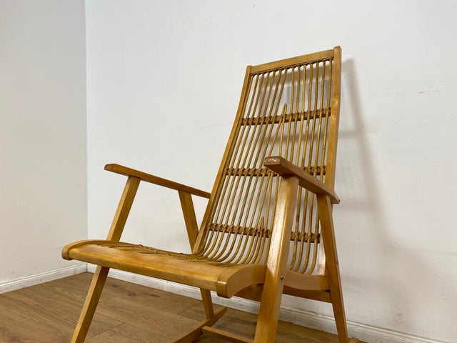 WMK I Der Design Klassiker von VEB Hellerau I Designer Schaukelstuhl by Selman Selmanagic I Buche & Rattan I Stuhl Sessel Lesesessel Rocking Chair Mid-Century Retro DDR Vintage 60er Berlin Köln Kassel