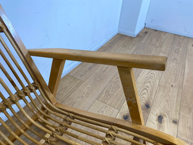 WMK I Der Design Klassiker von VEB Hellerau I Designer Schaukelstuhl by Selman Selmanagic I Buche & Rattan I Stuhl Sessel Lesesessel Rocking Chair Mid-Century Retro DDR Vintage 60er Berlin Köln Kassel