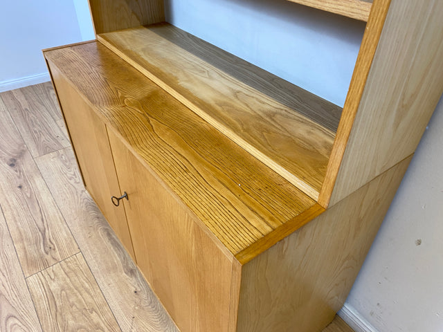 WMK I Heller Designer Bücherschrank 605 von Bruno Knoblauch für VEB Hellerau aus 1968 in Esche I Bücherregal Regal Highboard Regalwand Stringregal Kommode Mid-Century Vintage DDR I Berlin Köln Hamburg