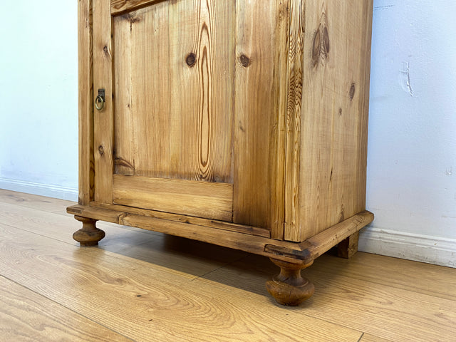 WMK I Schöne antike dänische Kommode aus vollem Holz mit Marmorplatte, Schublade & Messinggriffen I Schrank Marmorkommode Flurkommode Waschtisch Ablage Weichholz Jugendstil Vintage Berlin Bremen Bonn
