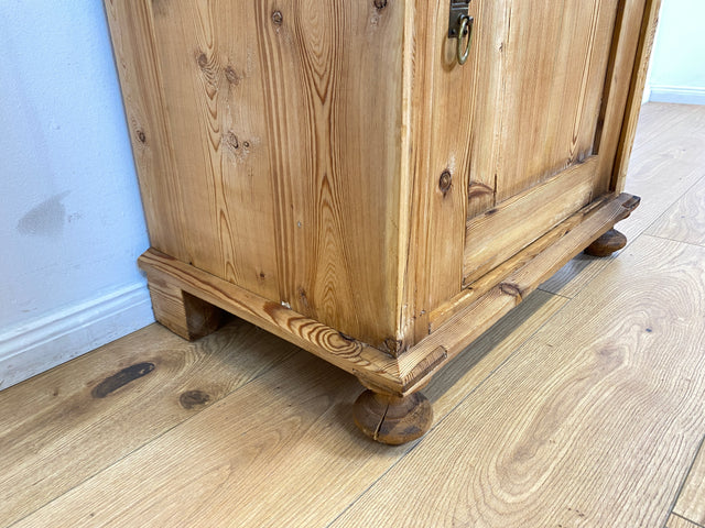 WMK I Schöne antike dänische Kommode aus vollem Holz mit Marmorplatte, Schublade & Messinggriffen I Schrank Marmorkommode Flurkommode Waschtisch Ablage Weichholz Jugendstil Vintage Berlin Bremen Bonn