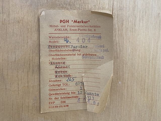 WMK Stilvoller und sehr gut erhaltener Mid-Century Schrank aus 1960, Vollholz Korpus auf neuen Metallfüßen # Highboard Wäscheschrank Bücherschrank Wohnzimmerschrank Sideboard Vintage DDR Hairpin