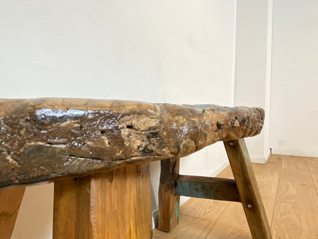 Boatwood by WMK I Einzigartige Sitzbank aus altem Bootsholz in Originalfarben I handgefertigtes Unikat I In- & Outdoor I Bank Holzbank Küchenbank Gartenbank Balkon Treibholz Loft Berlin Bremen Gera