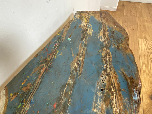 Boatwood by WMK I Einzigartige Sitzbank aus altem Bootsholz in Originalfarben I handgefertigtes Unikat I In- & Outdoor I Bank Holzbank Küchenbank Gartenbank Balkon Treibholz Loft Berlin Bremen Gera