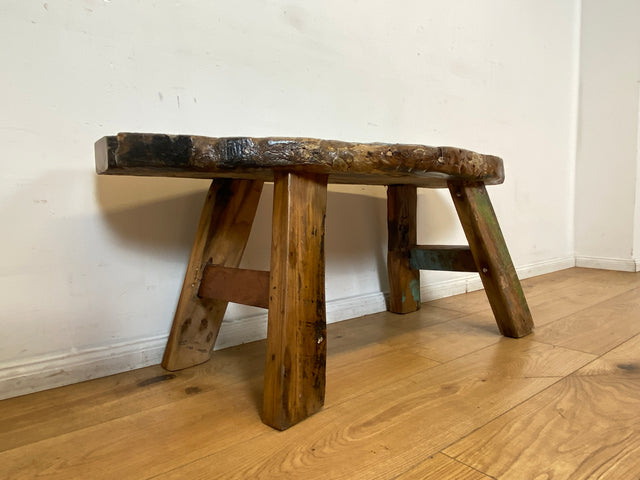 Boatwood by WMK I Einzigartige Sitzbank aus altem Bootsholz in Originalfarben I handgefertigtes Unikat I In- & Outdoor I Bank Holzbank Küchenbank Gartenbank Balkon Treibholz Loft Berlin Bremen Gera