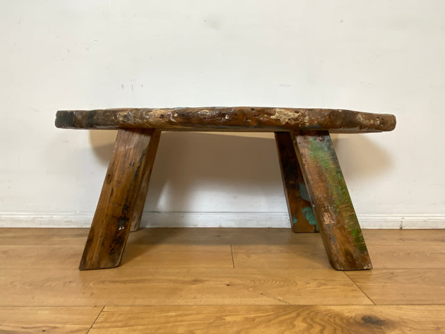 Boatwood by WMK I Einzigartige Sitzbank aus altem Bootsholz in Originalfarben I handgefertigtes Unikat I In- & Outdoor I Bank Holzbank Küchenbank Gartenbank Balkon Treibholz Loft Berlin Bremen Gera