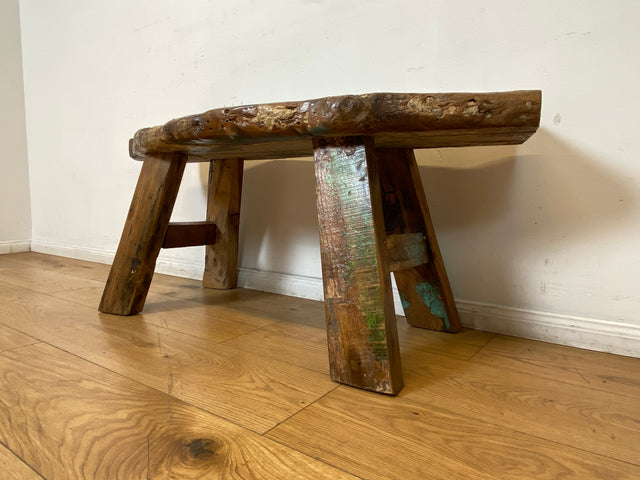 Boatwood by WMK I Einzigartige Sitzbank aus altem Bootsholz in Originalfarben I handgefertigtes Unikat I In- & Outdoor I Bank Holzbank Küchenbank Gartenbank Balkon Treibholz Loft Berlin Bremen Gera