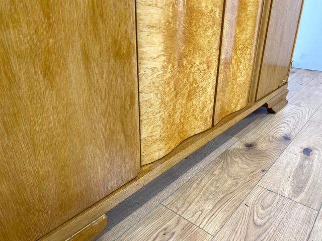 WMK I Wunderschöner heller 1930er Jahre Art Deco Kleiderschrank aus vollem Holz mit perfekter Aufteilung I Schrank Wäscheschrank Schlafzimmerschrank Wardrobe Antik Vintage I Berlin Dresden Regensburg