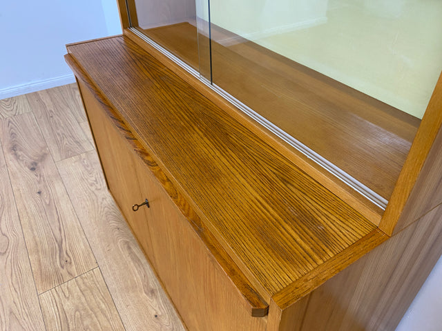 WMK I Stilvoller Designer Bücherschrank aus 1960ern von Bruno Knoblauch für VEB Hellerau I Bücherregal Regal Sekretär Highboard Regalwand Vitrine Büchervitrine Vintage Mid-Century DDR Berlin Hannover