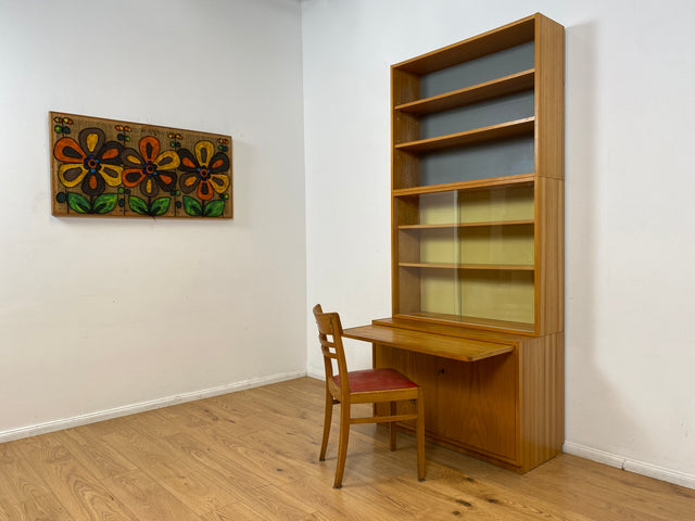 WMK I Stilvoller Designer Bücherschrank aus 1960ern von Bruno Knoblauch für VEB Hellerau I Bücherregal Regal Sekretär Highboard Regalwand Vitrine Büchervitrine Vintage Mid-Century DDR Berlin Hannover