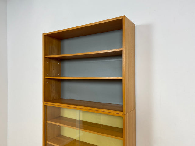 WMK I Stilvoller Designer Bücherschrank aus 1960ern von Bruno Knoblauch für VEB Hellerau I Bücherregal Regal Sekretär Highboard Regalwand Vitrine Büchervitrine Vintage Mid-Century DDR Berlin Hannover