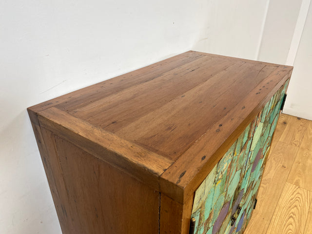 Boatwood by WMK I Einzigartiger handgefertigter Schrank aus altem Bootsholz I Teakholz massiv I Highboard Kommode Sideboard Wäscheschrank Bar Barschrank Schuhschrank Schuhkommode Berlin Usedom Bremen