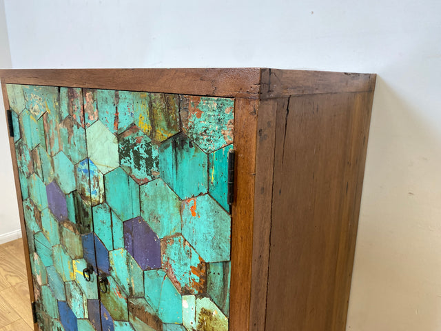 Boatwood by WMK I Einzigartiger handgefertigter Schrank aus altem Bootsholz I Teakholz massiv I Highboard Kommode Sideboard Wäscheschrank Bar Barschrank Schuhschrank Schuhkommode Berlin Usedom Bremen