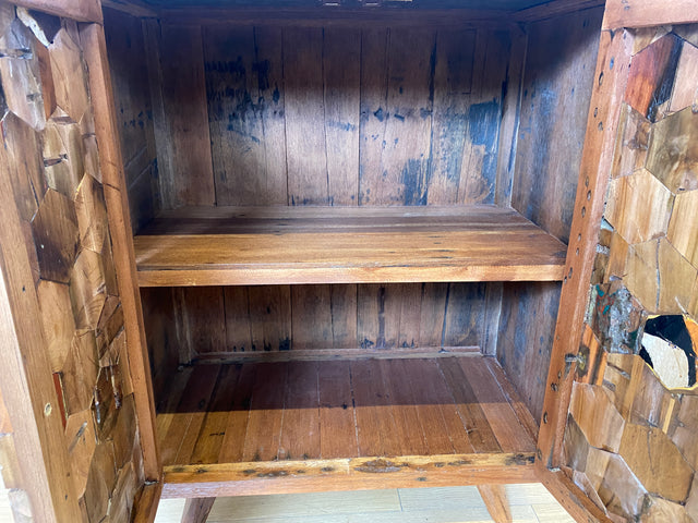 Boatwood by WMK I Einzigartiger handgefertigter Schrank aus altem Bootsholz I Teakholz massiv I Highboard Kommode Sideboard Wäscheschrank Bar Barschrank Schuhschrank Schuhkommode Berlin Usedom Bremen