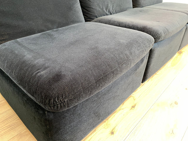 WMK Gut erhaltene Designer Sitzgarnitur von COR aus den 70ern mit 6 Sessel in feinem Kord Bezug & passendem Couchtisch # Sofa Couch Modularsofa Ecksofa Eckcouch Sessel Wohnlandschaft Vintage Space Age