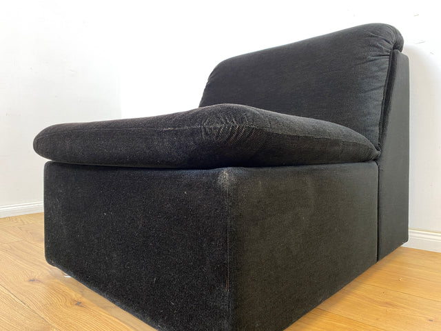 WMK Gut erhaltene Designer Sitzgarnitur von COR aus den 70ern mit 6 Sessel in feinem Kord Bezug & passendem Couchtisch # Sofa Couch Modularsofa Ecksofa Eckcouch Sessel Wohnlandschaft Vintage Space Age