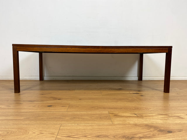 WMK Stilvoller & sehr gut erhaltener skandinavischer Couchtisch aus Palisander mit kunstvollen Fliesen # Tisch Wohnzimmertisch Beistelltisch Fliesentisch Coffee Table Vintage Mid-Century Danish Design