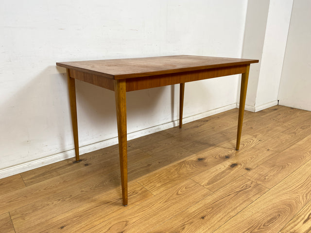 WMK Eleganter und gut erhaltener ausziehbarer skandinavischer Esstisch in Teakholz # Tisch Esszimmertisch Holztisch Küchentisch Ausziehtisch Danish Design Vintage Mid-Century Teak 50er 60er