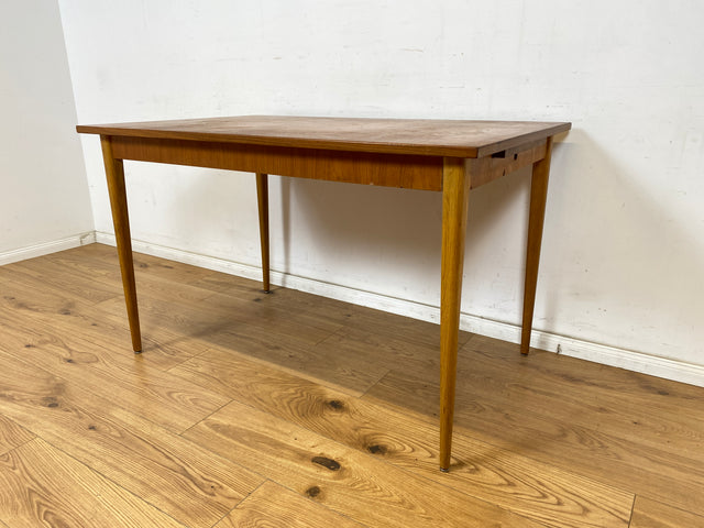 WMK Eleganter und gut erhaltener ausziehbarer skandinavischer Esstisch in Teakholz # Tisch Esszimmertisch Holztisch Küchentisch Ausziehtisch Danish Design Vintage Mid-Century Teak 50er 60er