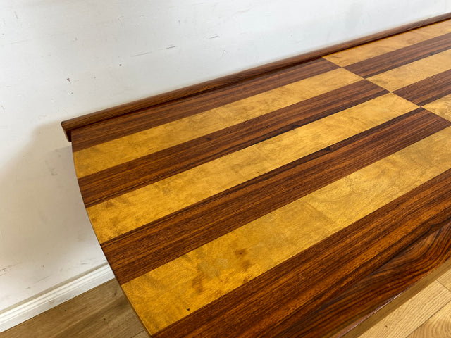 WMK Very pretty &amp; well-preserved mid-century coffee table from 1962 by Franz Widynski (Berlin) on period-typical conical feet # Living room table Sofa table Coffee table Retro Vintage Rockabilly