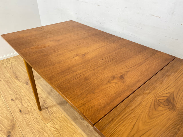 WMK Eleganter und gut erhaltener ausziehbarer skandinavischer Esstisch in Teakholz # Tisch Esszimmertisch Holztisch Küchentisch Ausziehtisch Danish Design Vintage Mid-Century Teak 50er 60er