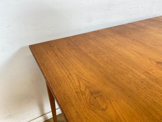 WMK Eleganter und gut erhaltener ausziehbarer skandinavischer Esstisch in Teakholz # Tisch Esszimmertisch Holztisch Küchentisch Ausziehtisch Danish Design Vintage Mid-Century Teak 50er 60er