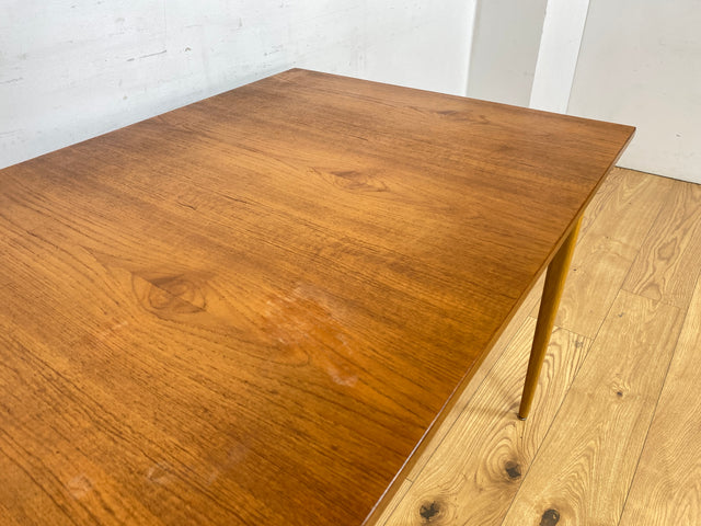 WMK Eleganter und gut erhaltener ausziehbarer skandinavischer Esstisch in Teakholz # Tisch Esszimmertisch Holztisch Küchentisch Ausziehtisch Danish Design Vintage Mid-Century Teak 50er 60er