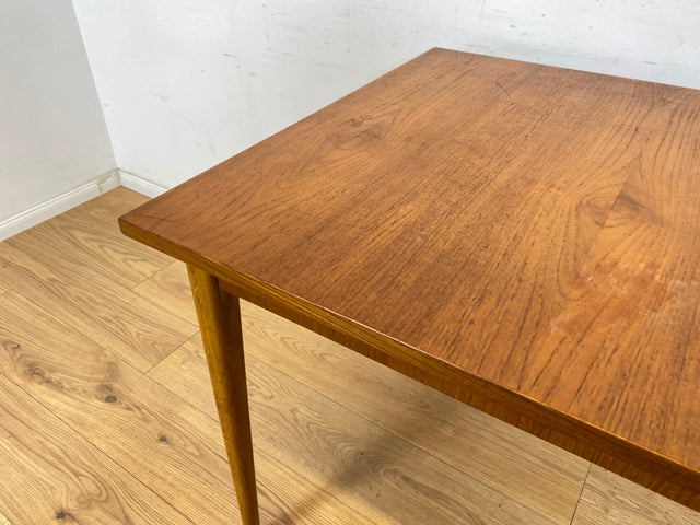 WMK Eleganter und gut erhaltener ausziehbarer skandinavischer Esstisch in Teakholz # Tisch Esszimmertisch Holztisch Küchentisch Ausziehtisch Danish Design Vintage Mid-Century Teak 50er 60er