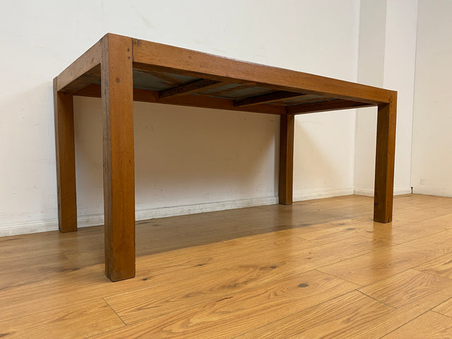 Boatwood by WMK # Einzigartiger 170x88cm großer Esstisch aus altem Bootsholz, ein handgefertigtes Unikat aus massivem Teakholz